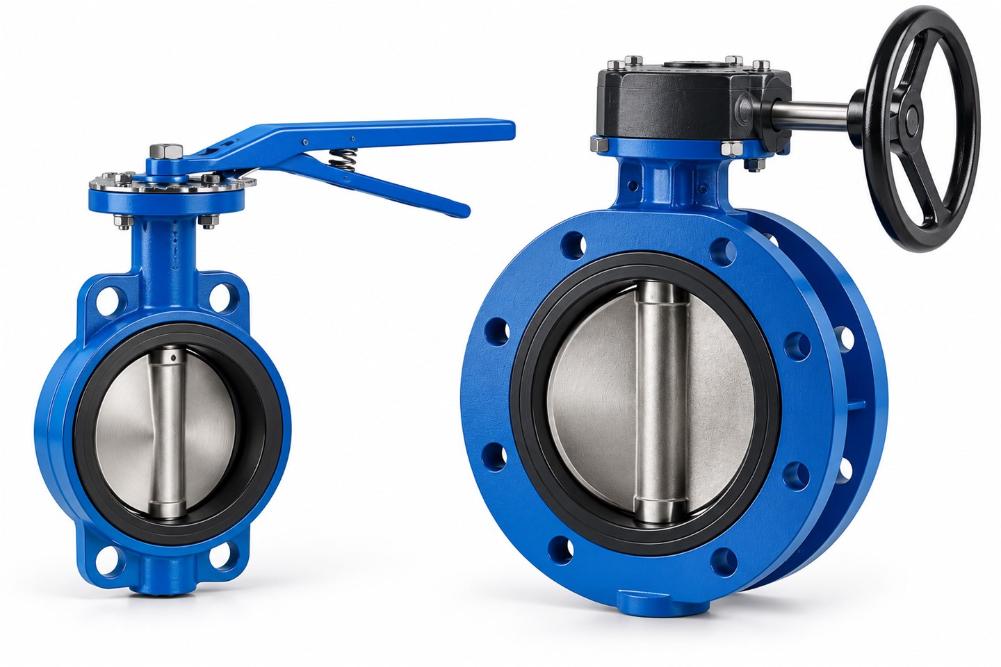 Illustration of valves in the butterfly valve product family